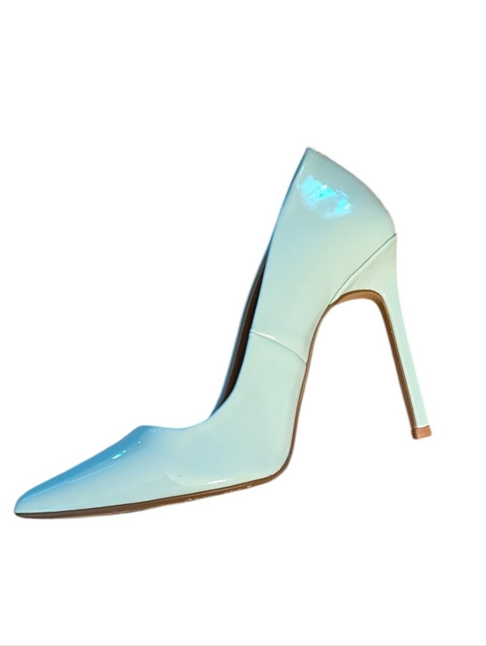 Express, Mint Green Classic Pointed Toe Patent Heels. Size 9